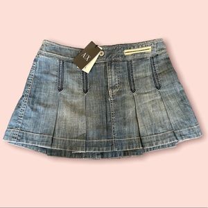 Armani Exchange pleated denim skirt.